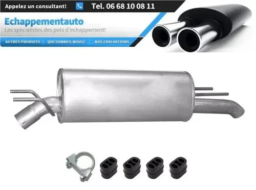 Silencieux arrière Opel Omega B 2.5 TD DTI en acier aluminisé anticorrosion