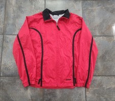 Vintage Y2K Nike Women's Medium 8-10 Red  Black Lined Windbreaker Track Jacket