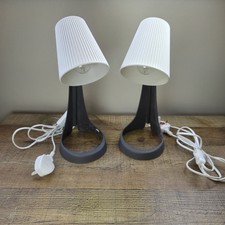 Pair of IKEA SVALLET Work lamps, dark grey/white Bedside Table Lamp