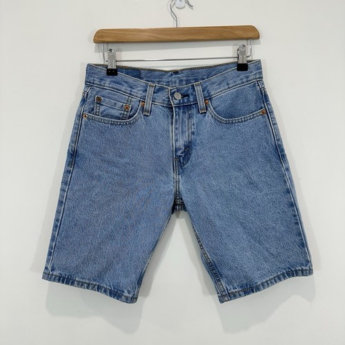 Levi’s 405 Shorts Men 28 Blue Denim Mid Rise Zip Fly Cotton - Picture 1 of 12