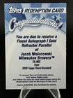 2026 Topps Finest Jacob Misiorowski Base (RAW)