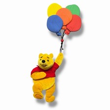 VTG Disney Pooh Bear w/ ballons Cloth Nursery Daycare Wall Hanging Decor