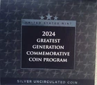 2024 P Greatest Generation .999 Silver Dollar $1 Uncirculated OGP & COA