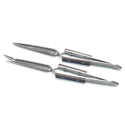 Crosses Lock Soldering Tweezer Clip Auto Closing Jewelry Repair Tool Insulated