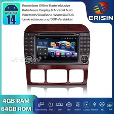 8-Kern DAB+Android 14 Autoradio GPS Canbus CD f&uuml;r Mercedes S/CL Klasse W220 W215