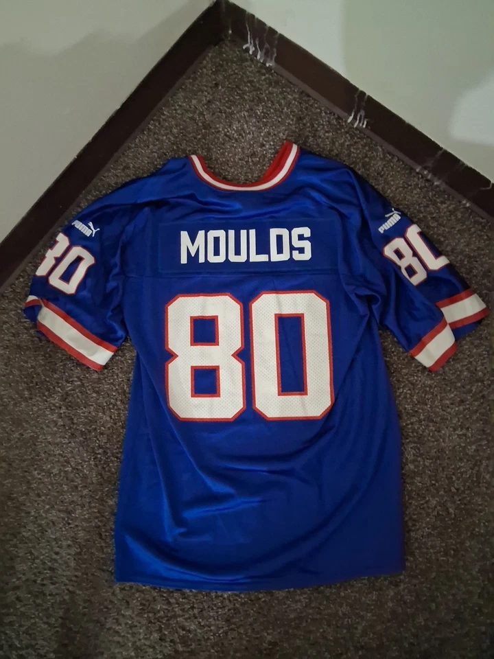 CAMISETA AZUL RARA VINTAGE Puma AUTÉNTICA ERIC MOLDS Buffalo Bills Mediana Foto 2 de 4