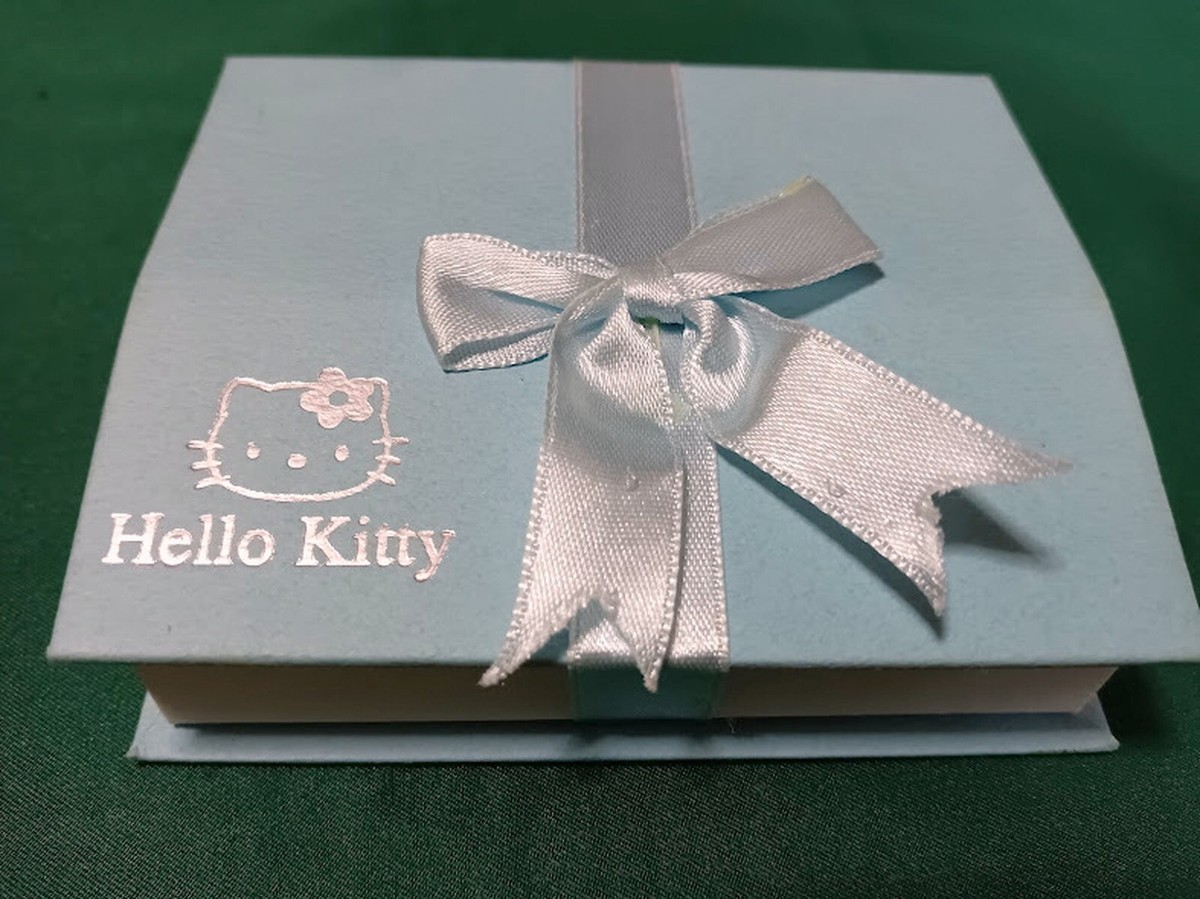HELLO KITTY hello kitty ceramic hook earrings Kawaii Sanrio Vintage w/box