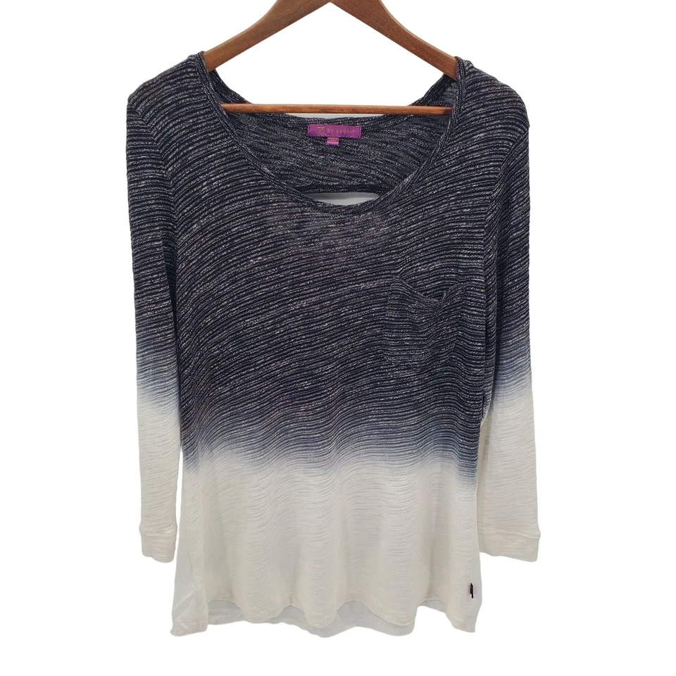 Blusa Camisa Top Mujer Ombre Corte Espalda XL Manga Larga Multicolor Z Por Zobha Foto 4 de 4