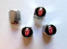 Rolling Stones Tire Caps, The Rolling stones logo car tire valve stem caps,