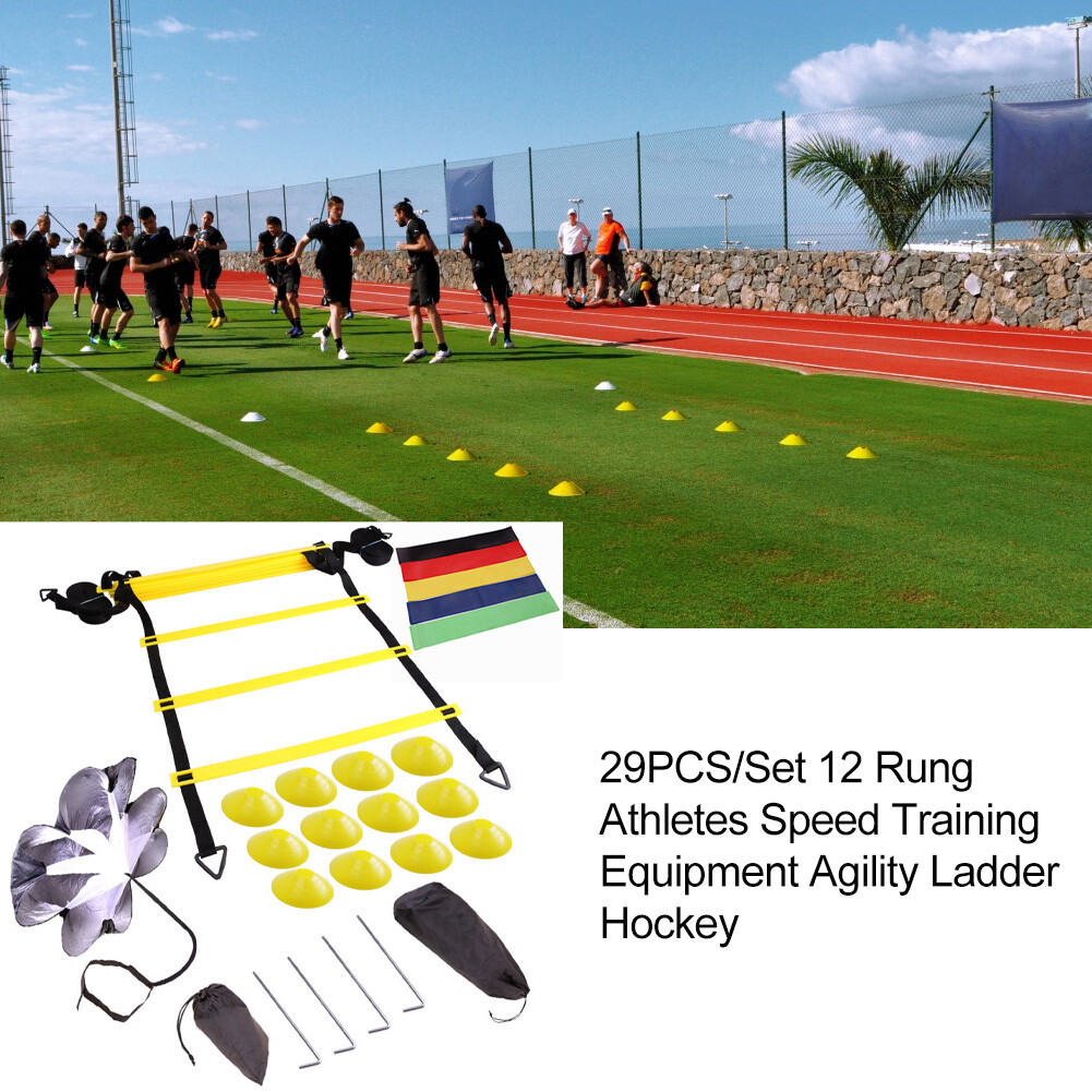 Kids Adults Disc Cones Speed Training Equipment Hockey Agility Ladder