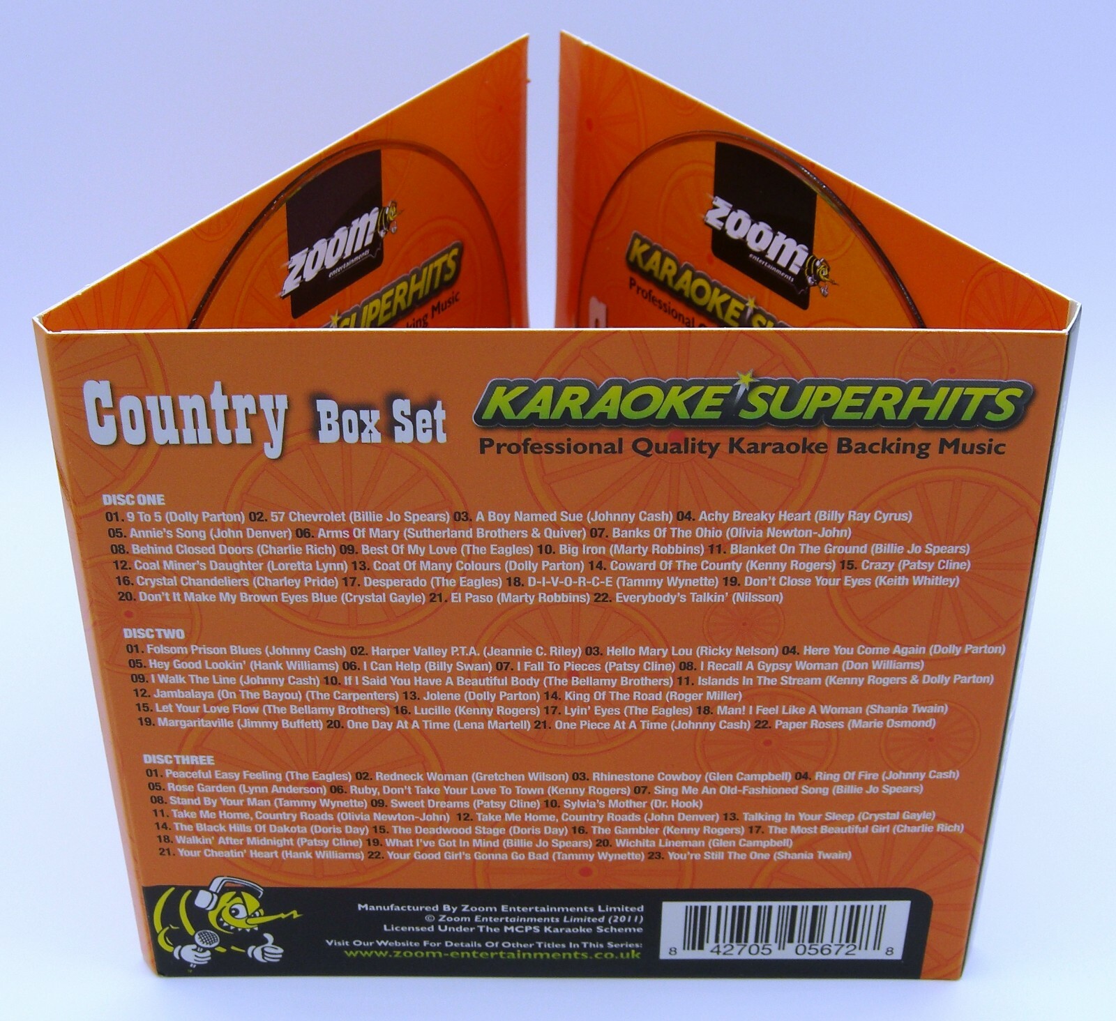 Zoom Karaoke CD+G Ultimate Classic Country Superhits 1 & 2 Set 6 CD