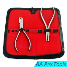 2 Nose Pad Arm Adjustable Pliers Eye Glasses Repair Tools Frames Glasses W/Case