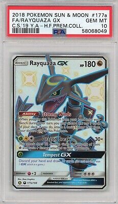 Mavin  PSA 10 Gem Mint Shiny Rayquaza GX 177a/168 Hidden Fates Promo  Pokemon Card