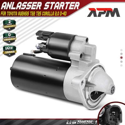 Anlasser Starter 2,0 KW 9 Zähnez. für Toyota Avensis T22 T25 Corolla Verso 2.0