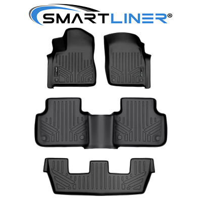SMARTLINER Custom Fit Floor Mats 3 Row Liner Set OEM TPE 2017-2025 Audi Q7 Q8