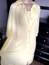 VTG ARISTOCRAFT Frilly Nightgown Peignoir EMBROIDED 2PC Small 11b SEE DETAILS