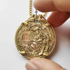 1921 Hobo Nickel Knight Drawing Swords Organ Coin Brass plating