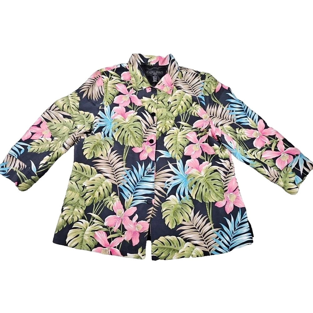 Multicolorida floral 100% Seda ternos e Terno Separa para mulheres