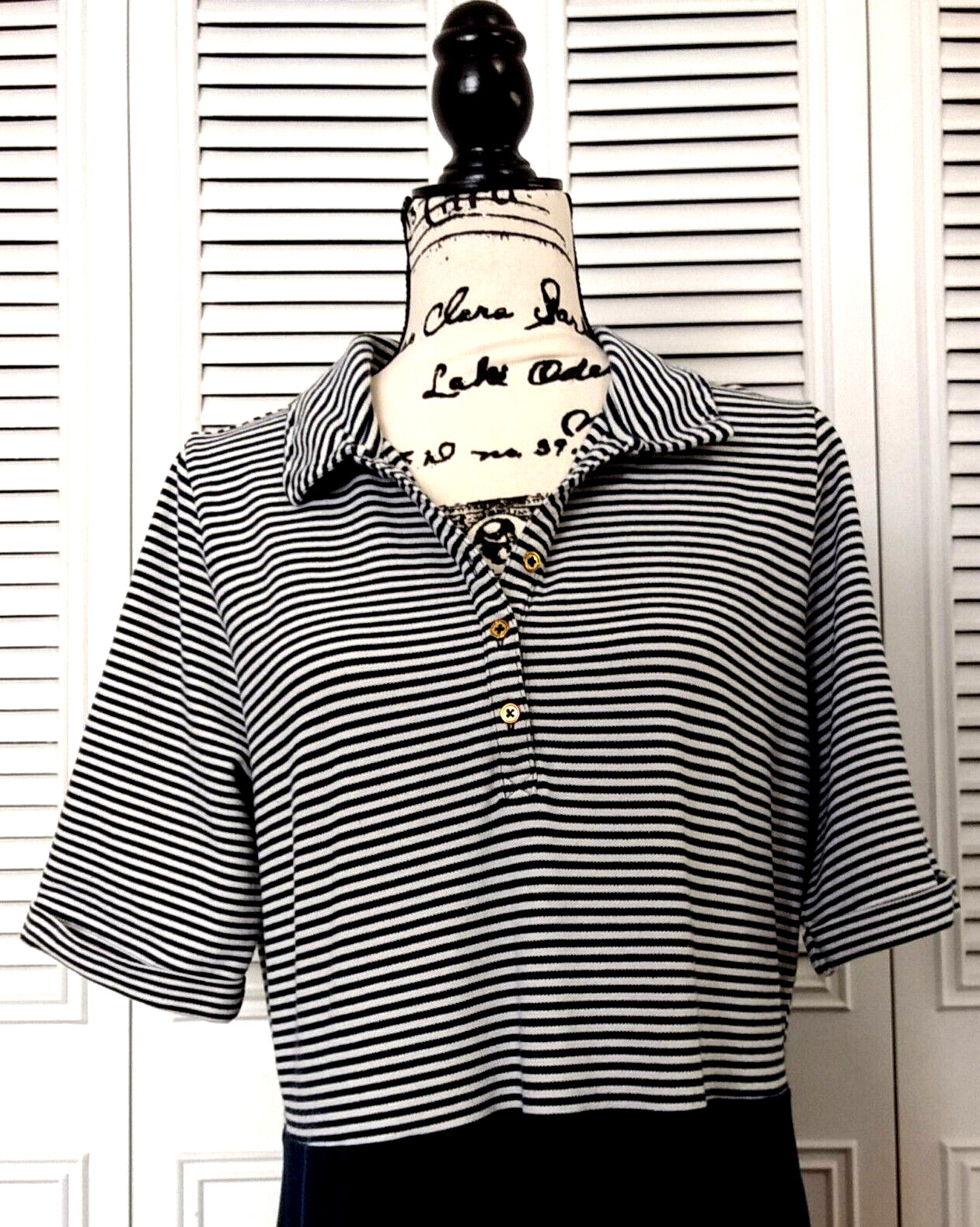 Lands' End Nautical Womens XL 18 Navy Summer Dress St… Gem