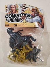 COWBOYS AND INDIANS PLAY SET VINTAGE 16 PIECE