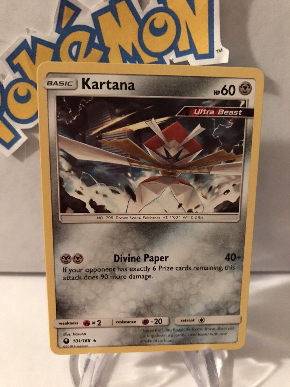  Kartana - Pokemon 2 Card Lot - Celestial Storm 101/168 &  Unbroken Bonds 19/214 - Ultra Beast : Toys & Games