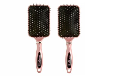 Head Jog No. 81 Keramik Ionisch Rosa Paddelbürste 2er Pack