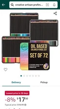 Creative Artizan Colored Pencil Set 72 Premium Oil Based Adult Coloring