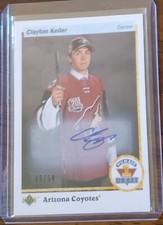 2017-18 SP Authentic Clayton Keller AUTO /50 #1 Pick 90-91 Retro Draft Picks 