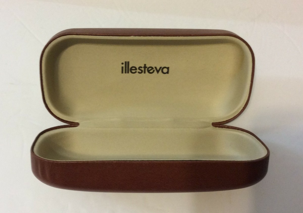 illesteva Brown Large Sunglasses Case Hard Clamshell Case  display picture 1