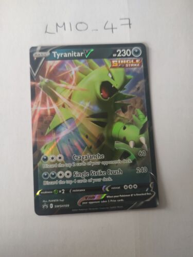 Carte Pokémon promo Tyranitar V SWSH109 étoile noire - Photo 1/2