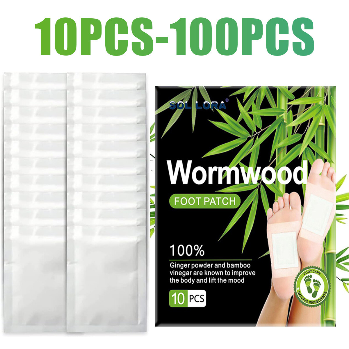 Bandoo Detox Foot Patches Pads Body Toxins Feet Deep Cleansing Natural