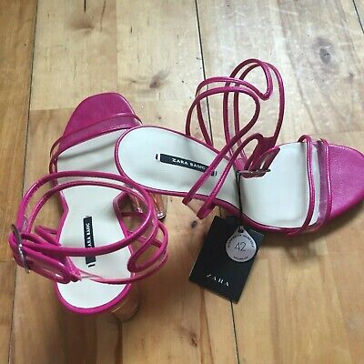 NEW Zara  Vinyl High heels Fuchia Sandals  UK6 eBay