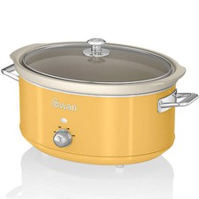 Retro Mijoteuse 6,5L Poêle Amovible en Céramique Antiadhésive, Vintage 320W SWAN