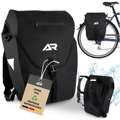 3 in 1 Fahrradtasche für Gepäckträger Rucksack Wasserdicht TPU kein PVC NEU OVP
