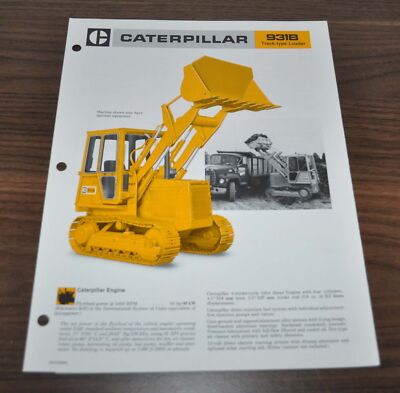 Caterpillar 931B Track-Type Loader Specification Technical Brochure Prospekt