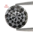 2.07 CT Natural Loose Rose Shape Diamond 7.65 MM Salt And Pepper Diamond LQ026