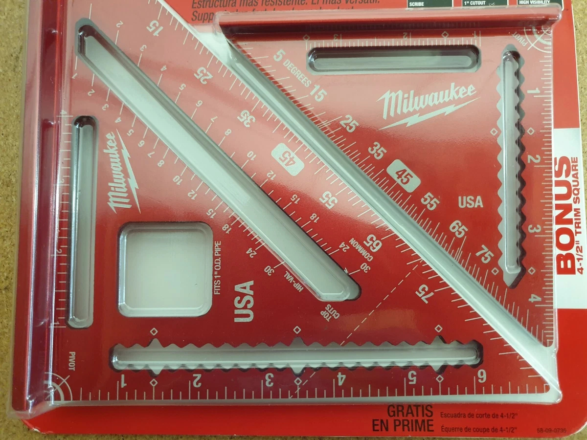 Milwaukee 7 in. Rafter Square and 4 1 2 in. Trim Square Set