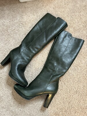Nine West Hunter Green Padillao knee Boots size