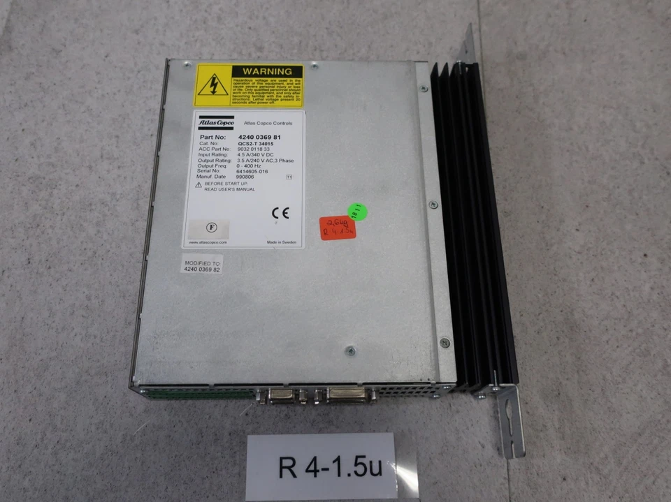 Atlas Copco Controls QCS2-T 34015, Modif. 4240 0369 82, Part No: 4240 0369 81 - Image 3 of 4