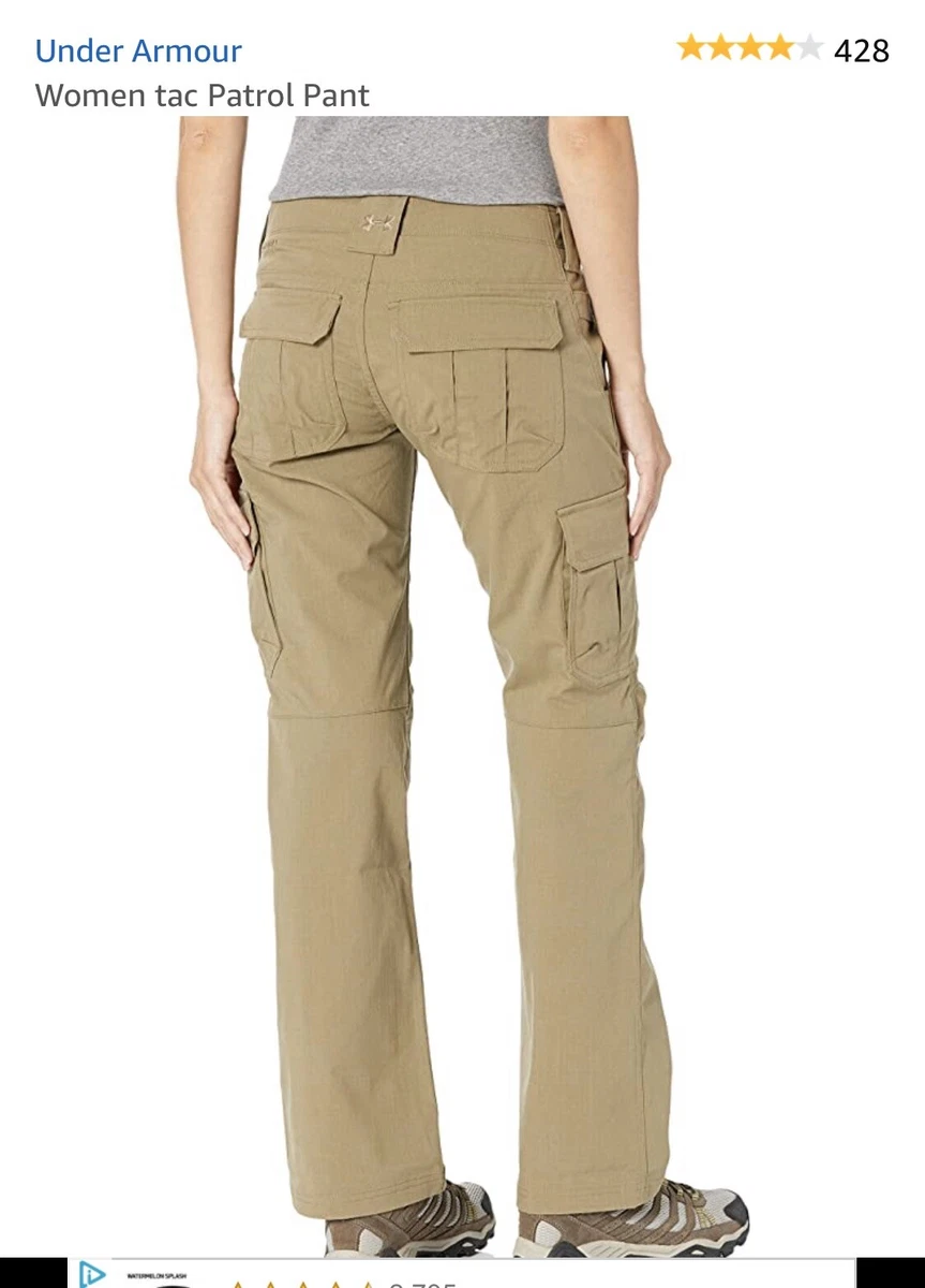 Under Armour Womens Tactical Patrol Cargo Pants 1254097 Bayou Khaki 8 10 14