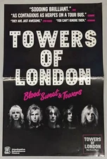 Towers of London Blood Sweat & Tears Punk Band Promo Poster 17 x 11