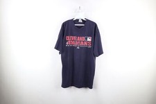 Vtg Majestic Mens L Distressed Chief Wahoo Cleveland Indians Baseball T-Shirt