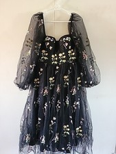 Black Floral Prom Dress 