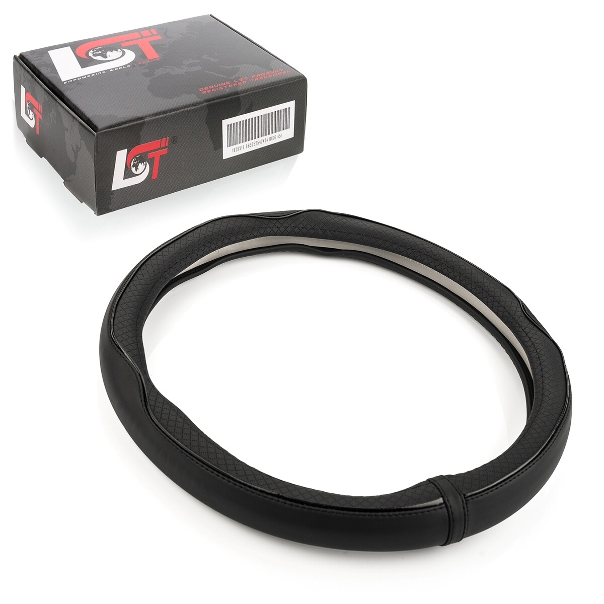 Steering Wheel Cover Ø 38x9cm 15x3.5 Inch Black for LANCIA