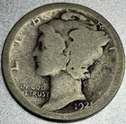 1921-D Mercury Silver Dime, 90% Silver, Key Date, Free shipping SR926