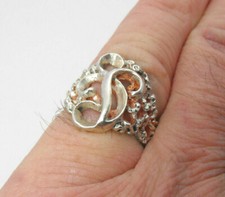 CUSTOM HAND CRAFTED STERLING SILVER Ladies Free Form Nuggety Design Ring Band