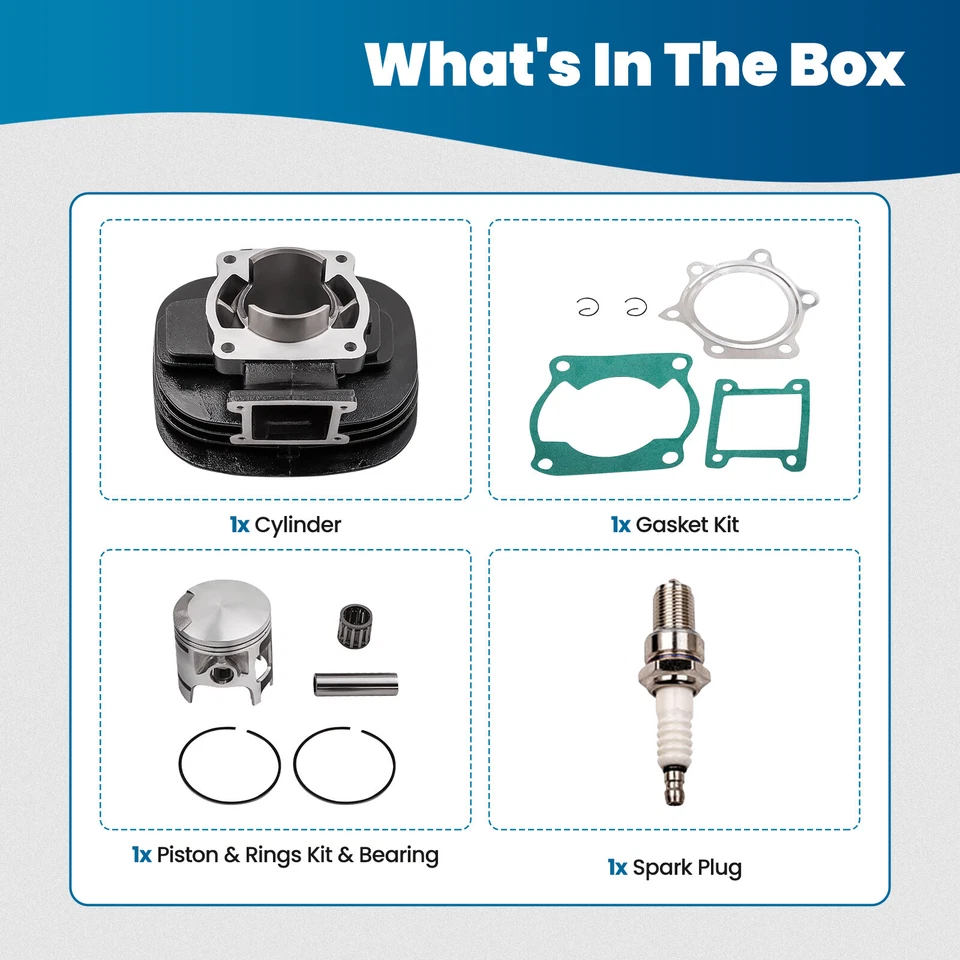 Juego de kit de extremo superior de junta de pistón de cilindro para Yamaha Blaster 200 YFS 200 1988-2006 Foto 4 de 4