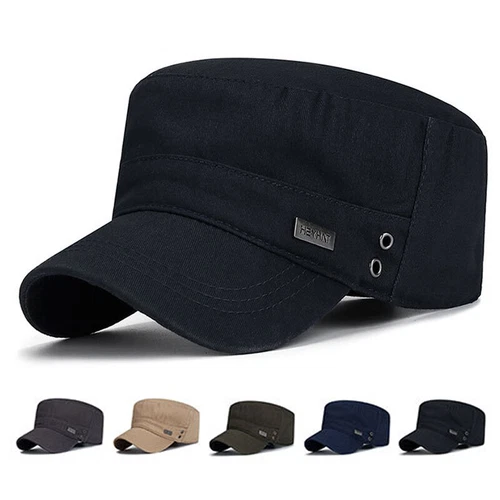 Mens Cap Army Hat Cadet Castro Military Patrol Baseball Cap Hats Adjustable - Picture 1 of 14