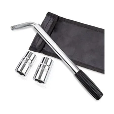 CARTMAN Telescoping Lug Wrench, Wheel Wrench with Standard CR-V Sockets 17/19...