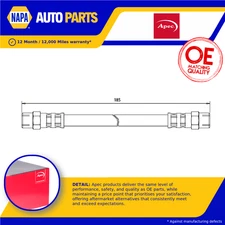 Brake Hose HOS3141 Apec Hydraulic 171611775 175611775 321611775A 481611776 New
